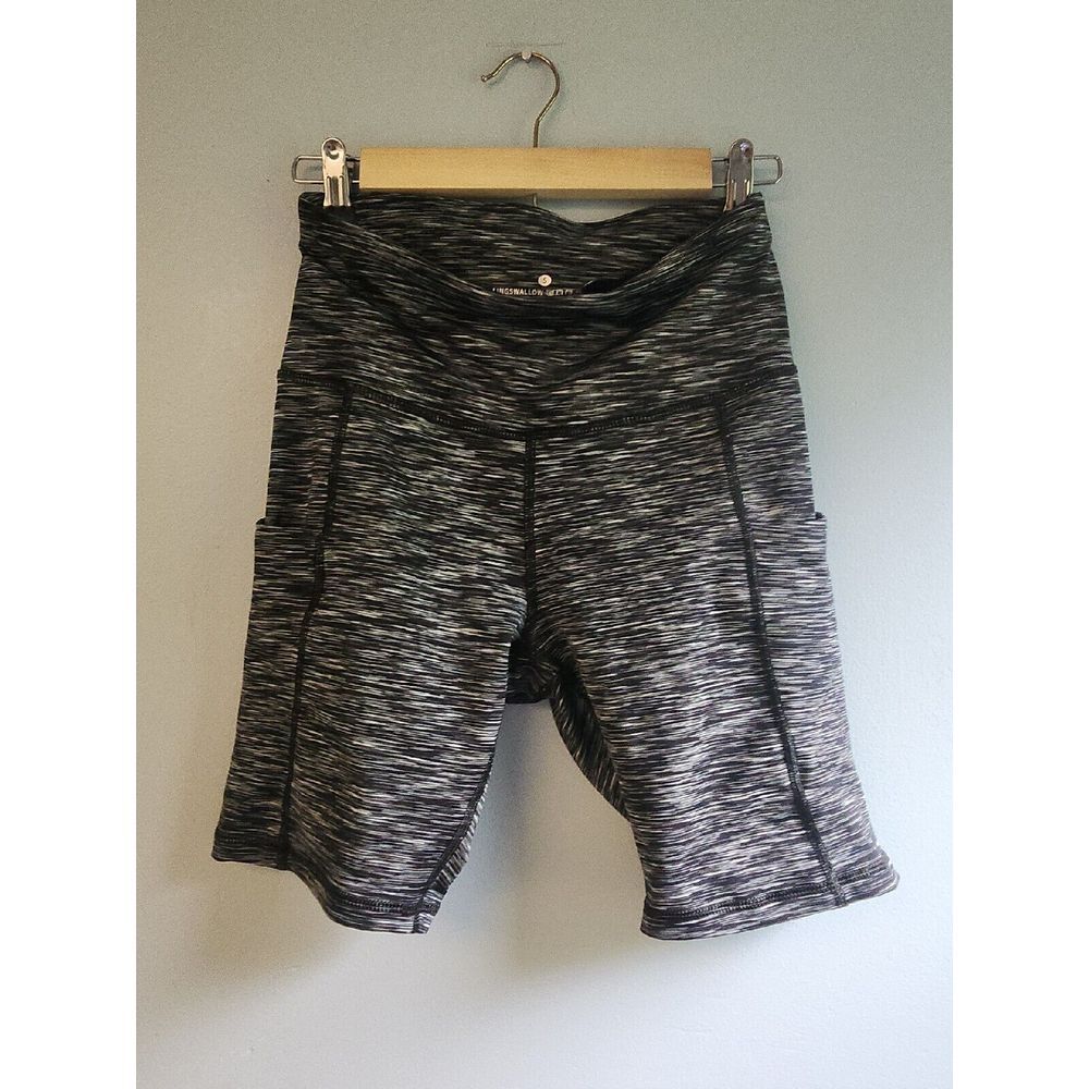 Lingswallow Biker Shorts S for Women w Pockets High Waist Yoga Workout Running